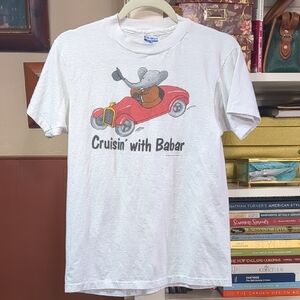 Vintage Crusin With Babar Graphic Tee Shirt Men's Medium